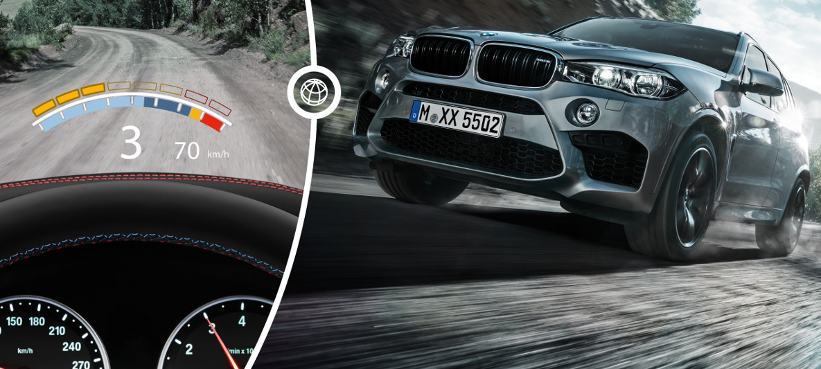 Écran tête haute BMW avec affichage spécifique M Écran tête haute BMW avec affichage spécifique M